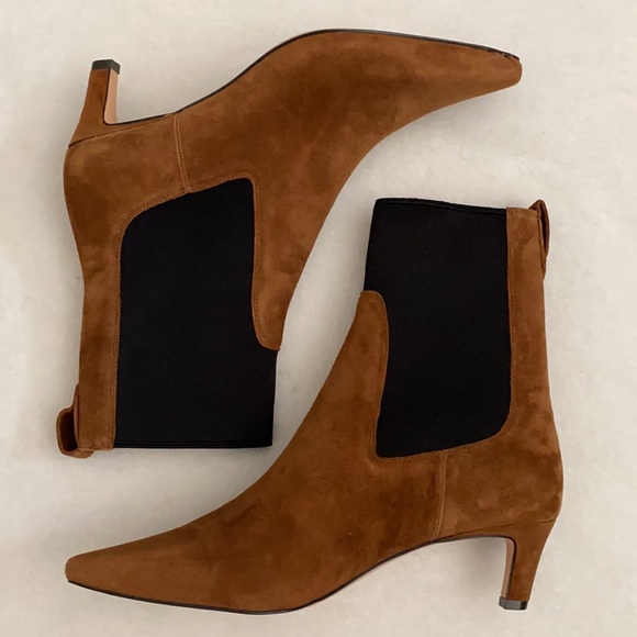 J. Crew | 2023 Stevie Pull-On Boots Suede Rich Toffee/Black BT870 (7.5) - Picture 11 of 13